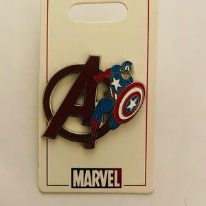 Disney Marvel Captain America Pin - Red, Blue, White